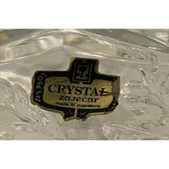 EUC Zajecar Crystal Candy/Trinket Dish with Tag - Picture 2 of 5